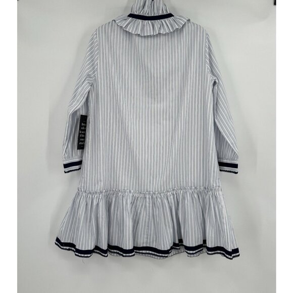 Tuckernuck Women's Grosgrain Trim Oxford Stripe Bouvier Dress sz S NWT - Picture 5 of 5